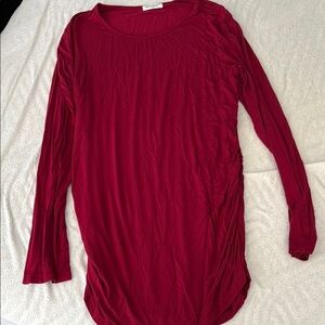 Women's Red Long Sleeve Top